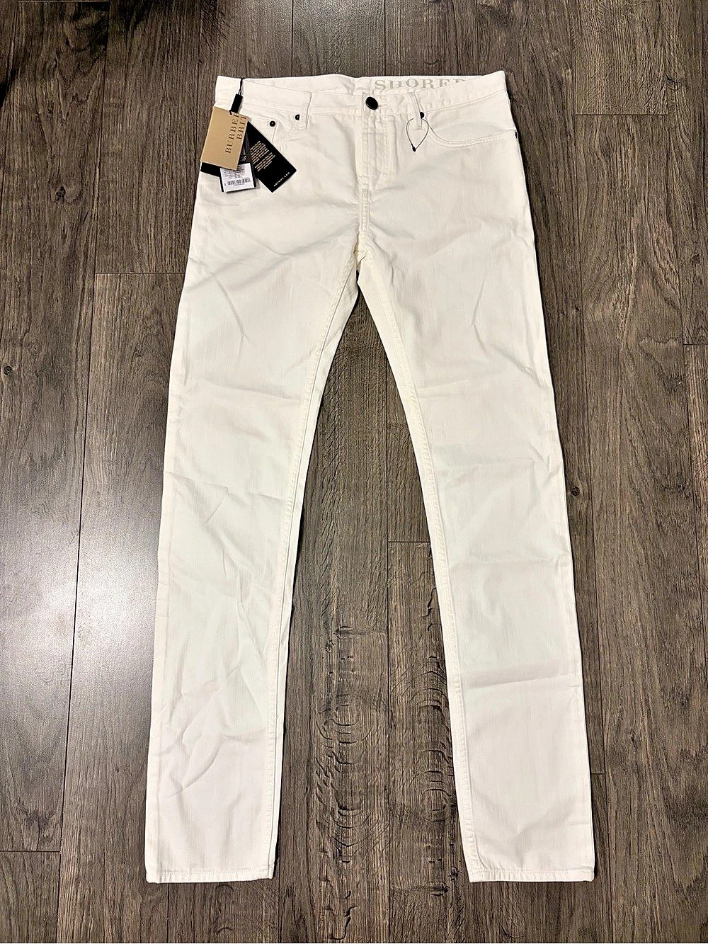 Burberry Skinny Leg Skinny Jeans in White Waist 32 NWT